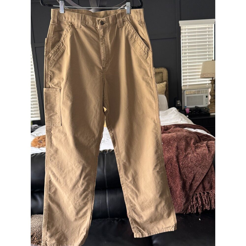 Carhartt BN0151-M Canvas Utility Work Pants Mens 33x32 Dark Khaki NWT